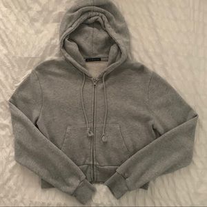 Brandy Melville Cropped Zip Up